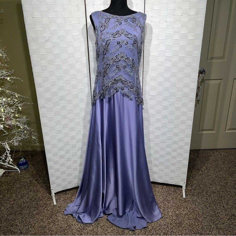 Michael Costello Women’s Beaded Ball Gown Lavender